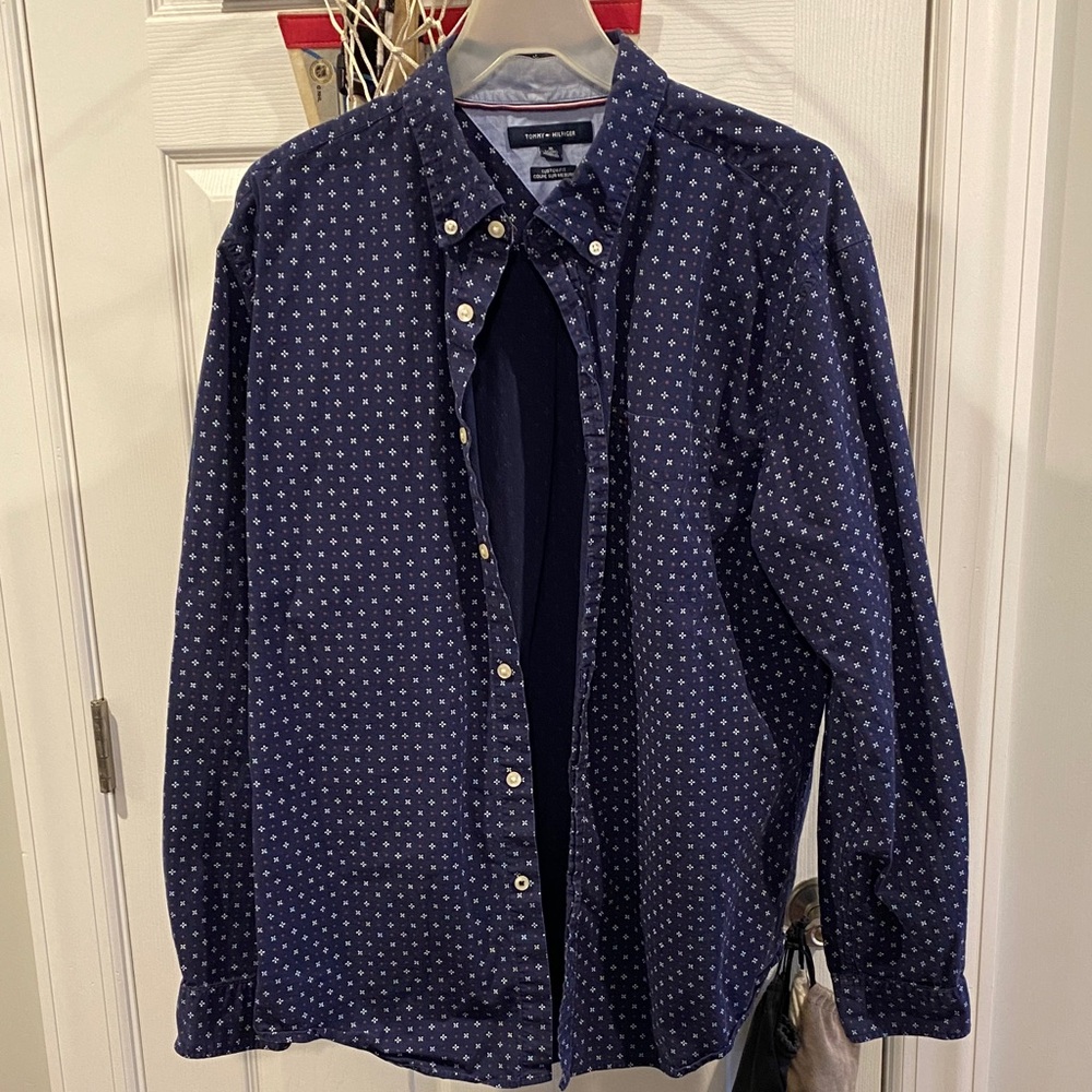 Tommy Hilfiger Navy Button Down